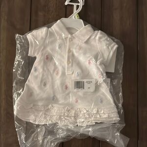 Ralph Lauren Blue Label White Casual Dress with Elegant Embroidery